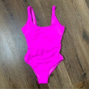 Fabletics womens scoop tie back one piece swimsuit pino escape S